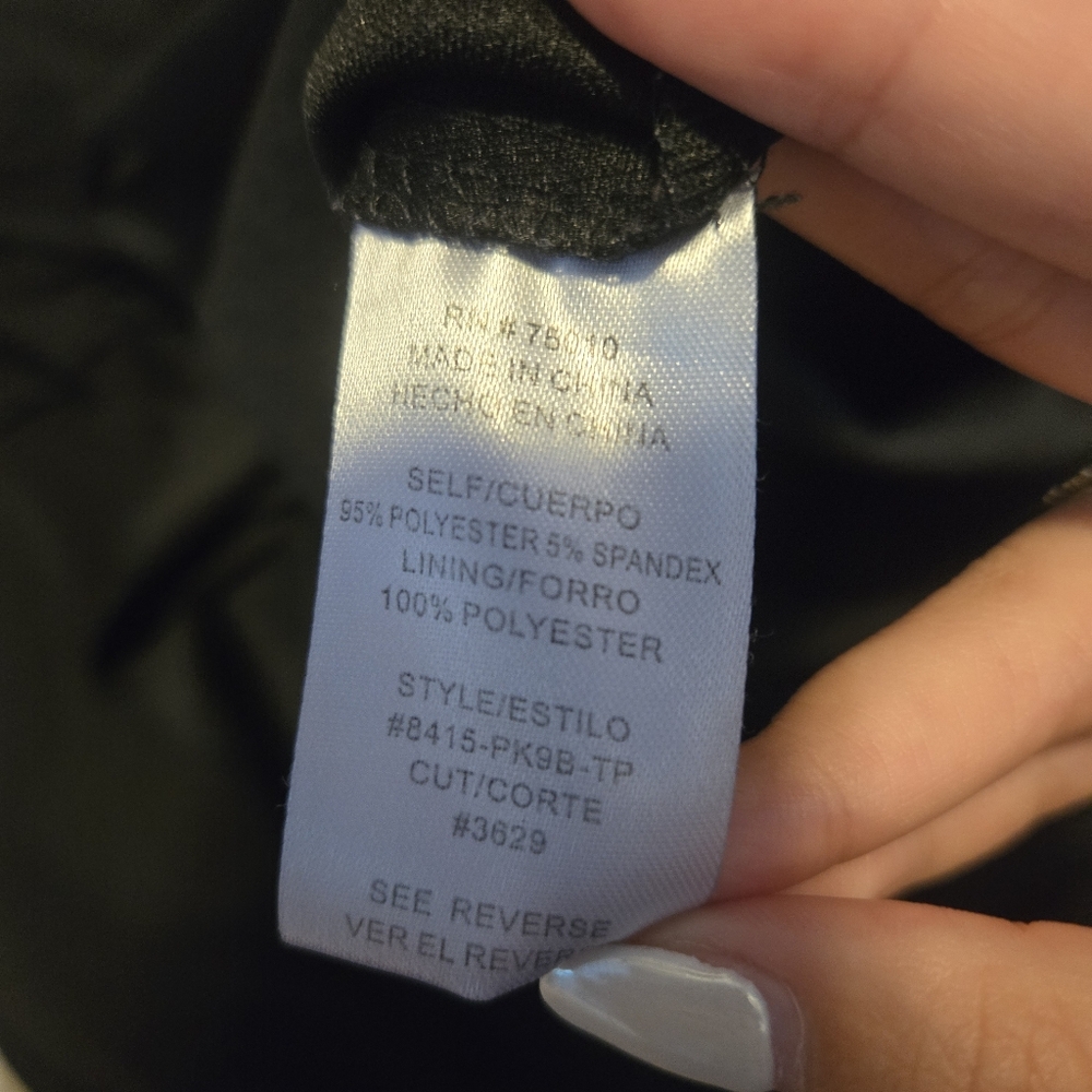City Triangles Sweetheart Neckline Black Strapless Evening Gown With Slit Size 5 - Picture 5 of 6